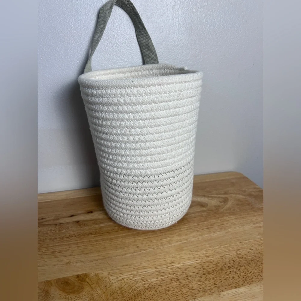 Elegant Cream Woven Basket